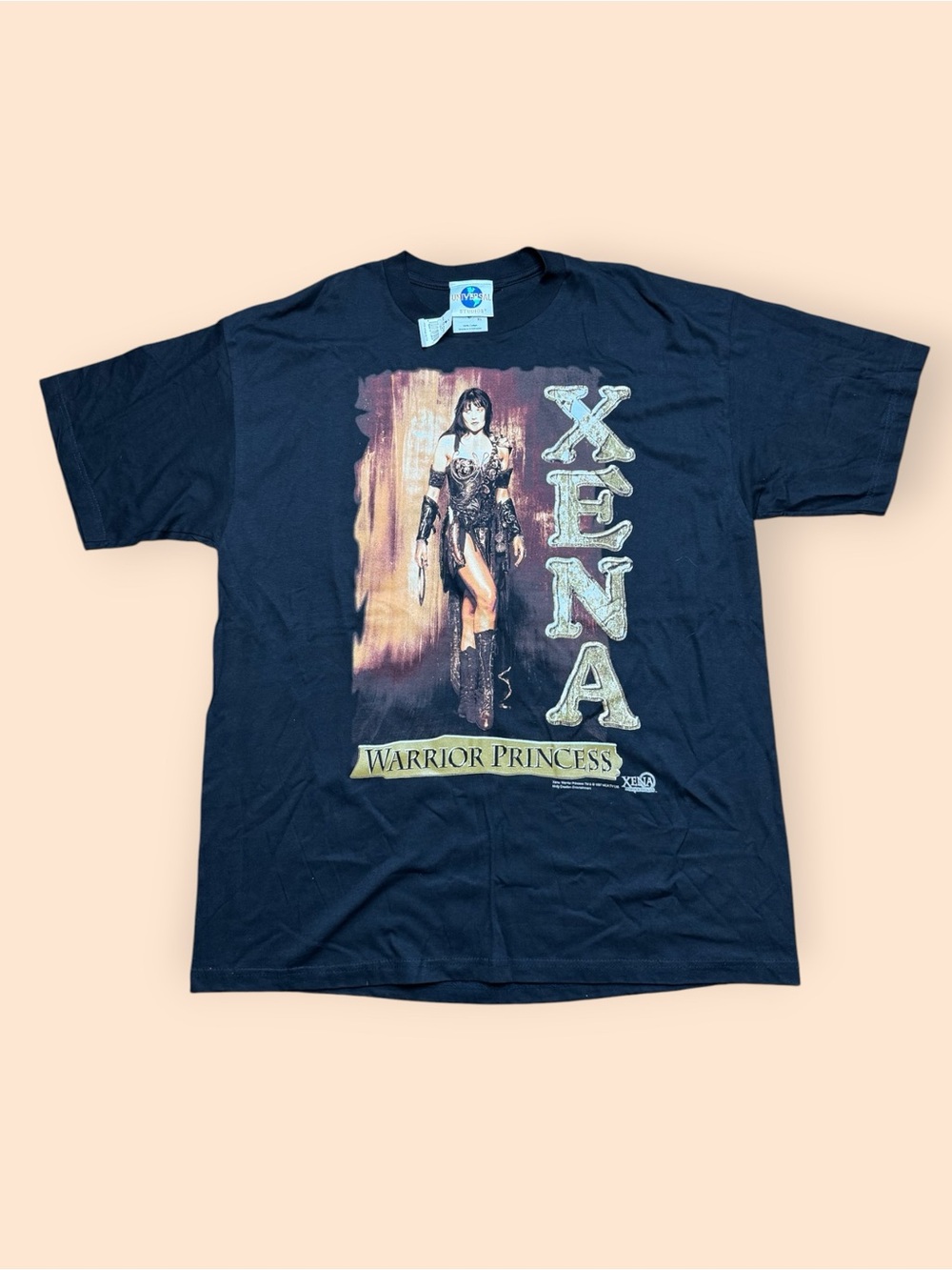 1990s Xena Warrior Princess Deadstock T Shirt Men’s XL Black Vtg 90s